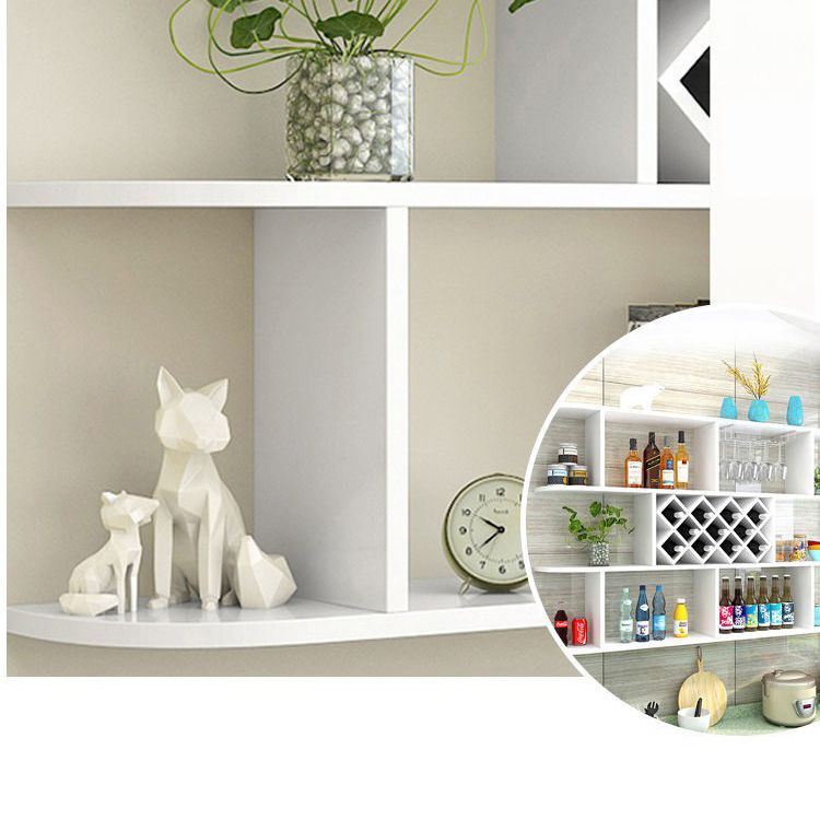 Porta del rastrello per vetro in vetro in legno fabbricato moderno scaffale di vino a parete moderna