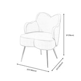 Chaise accentuale de velours décontracté chaise accent en cuir en orange / rose / vert / gris