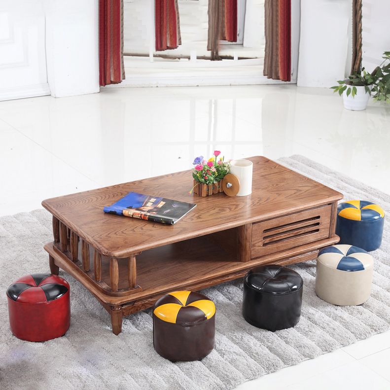 Vintage Indoor Leather Ottoman Patchwork Color Block Round Tufted Pouf Ottoman Clearhalo 'furn' 'furn_ottomans_poufs' 'Furniture' 'Living Room Furniture' 'Ottomans & Poufs' 'ottomans_poufs' 1200x1200_a00dec45-13df-48c3-b786-9aec9164a349
