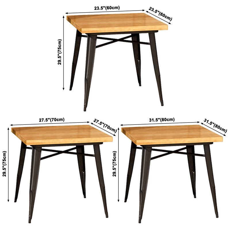 Industrial Style Solid Wood Dining Table Brown Table with Black Frame for Dinning Room Clearhalo ' dining_table' 'Dining Tables & Seating' 'Dining Tables' 'furn' 'furn_dining_table' 'Furniture' 'furniture_dining_table' 'Kitchen & Dining Furniture' 'kitchen&dining_furn' 'kitchen' 'kitchen_dining_table' 1200x1200_a0135171-4ccc-4015-818c-ae871475aa3b