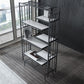 Contemporary Shelf Bookcase Open Storage Metal Bookcase with Shelves