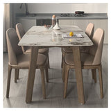 Rectangle 4 Legs Minimalist Table Three-Color Fixed Table of Sintered Stone Clearhalo ' dining_table' 'Dining Tables & Seating' 'Dining Tables' 'furn' 'furn_dining_table' 'Furniture' 'furniture_dining_table' 'Kitchen & Dining Furniture' 'kitchen&dining_furn' 'kitchen' 'kitchen_dining_table' 1200x1200_a015ae6b-2fda-480d-84db-94b18f0c9307