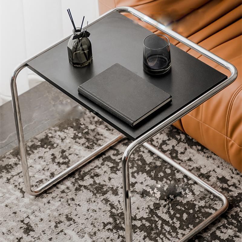 モダニズムのコーナーテーブル木製長方形の上部Cベースサイドテーブル