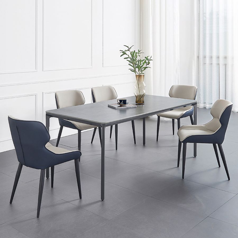 Rectangle Dining Table Sintered Stone Table Industrial Style with 4 Legs Clearhalo ' dining_table' 'Dining Tables & Seating' 'Dining Tables' 'furn' 'furn_dining_table' 'Furniture' 'furniture_dining_table' 'Kitchen & Dining Furniture' 'kitchen&dining_furn' 'kitchen' 'kitchen_dining_table' 1200x1200_a0168766-82db-4ab2-99d7-8fbdade385b6
