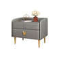 Mesa de noche moderna del gabinete de la cama y de cuero falso, 20 "L x 16" W x 20 "H