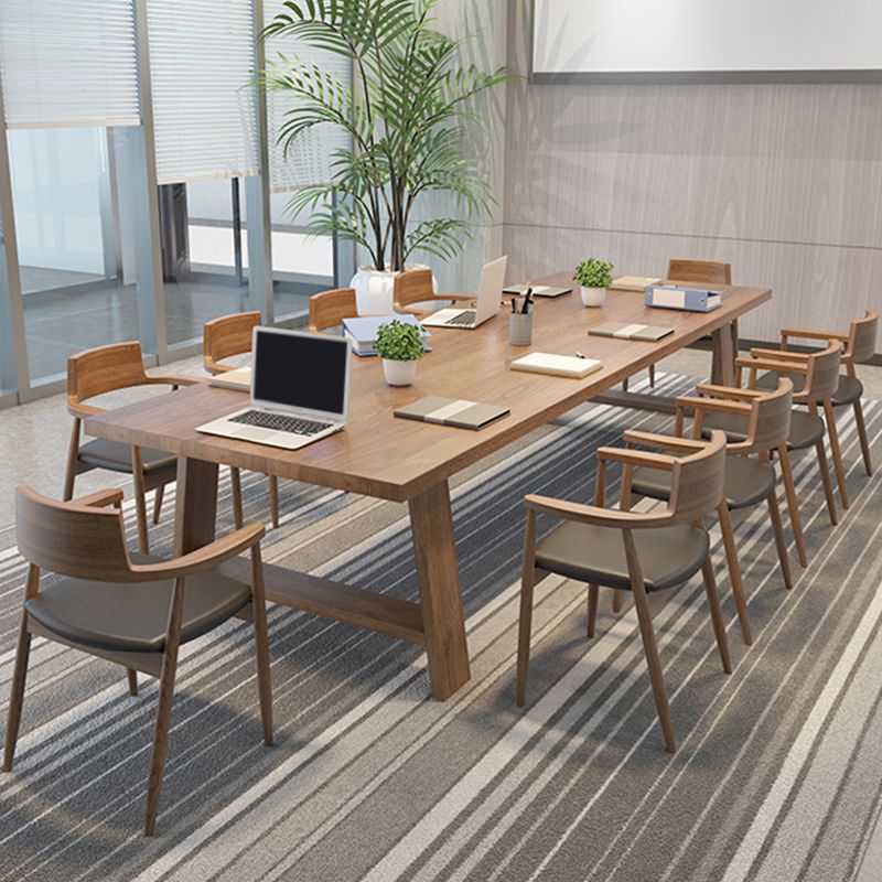 Rectangular Solid Wood Meeting Table Home Office Modern Writing Desk Clearhalo 'furn' 'furn_office_desk' 'Furniture' 'Office Desks' 'Office Furniture' 'office_desk' 1200x1200_a0197efe-e03f-4674-8e19-03a2c4e8da2d