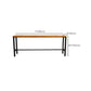 Modern Bar Table Set  1/6/11 Pieces Rectangle Wood Counter Table with High Stools for Bar