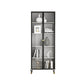 Glam Standard Bookcase Metal Frame Manufactured Wood Shelf Bookshelf with Glass Door Clearhalo 'Bookcases' 'furn' 'furn_bookcases' 'Furniture' 'furniture_bookcases' 'kitchen' 'kitchen_bookcases' 'Living Room Furniture' 'Office Furniture' 1200x1200_a01baadc-36d5-4443-a64d-984f0cb25712