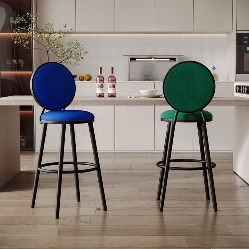 Sgabello da bar moderno con schienale senza braccioli, sgabello da bar in ferro con pedale per bar