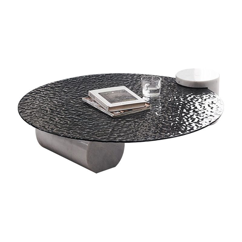 Mesa de cóctel de café con tapa de vidrio Mesa auxiliar o de café abstracta
