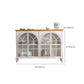 Glass Doors Display Stand Solid Wood Traditional Curio Cabinet