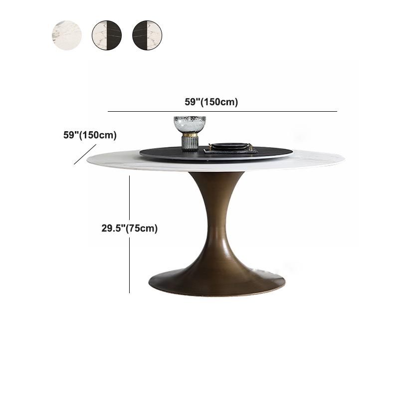 Stone Contemporary Round Dining Table Matte Finish Tulip Table for Home Clearhalo ' dining_table' 'Dining Tables & Seating' 'Dining Tables' 'furn' 'furn_dining_table' 'Furniture' 'furniture_dining_table' 'Kitchen & Dining Furniture' 'kitchen&dining_furn' 'kitchen' 'kitchen_dining_table' 1200x1200_a01e454e-c530-48b3-b3f8-78c3cf45d09d