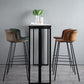 Modern Bucket Low Back Counter Chair Faux Leather Counter Bar Stool for Dining Room