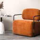 Arms Included Chair Velvet Metal Accent Armchair for Bedroom, 26.77" Wide