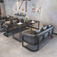 Industrial Sintered Stone Dinner Room Kitchen Table Black Sled Base Table for Dinning Room Clearhalo ' dining_table' 'Dining Tables & Seating' 'Dining Tables' 'furn' 'furn_dining_table' 'Furniture' 'furniture_dining_table' 'Kitchen & Dining Furniture' 'kitchen&dining_furn' 'kitchen' 'kitchen_dining_table' 1200x1200_a021df11-549e-4de1-a2ce-f5018ad7c10b