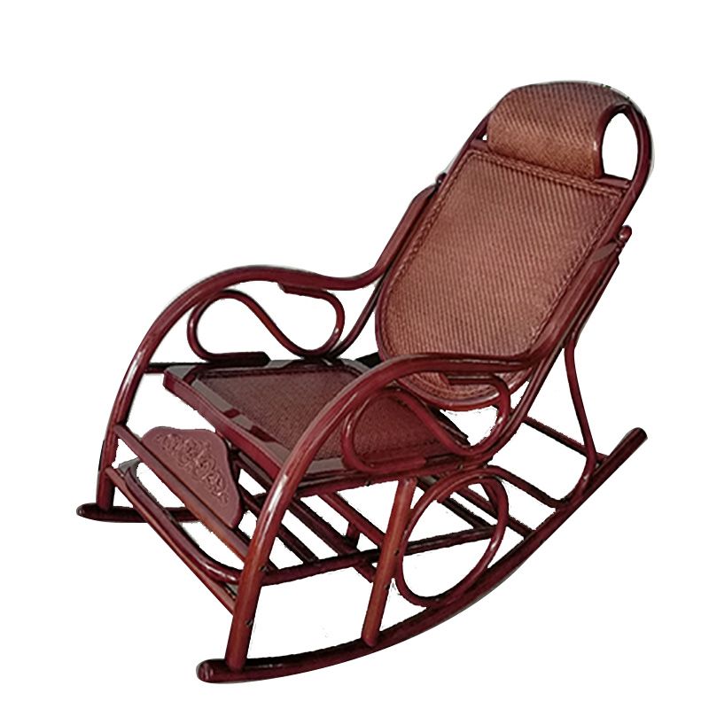 Traditionele schommelstoel Rattan Frame Solid Color Inbuilt-in armleuning Indoor schommelstoel