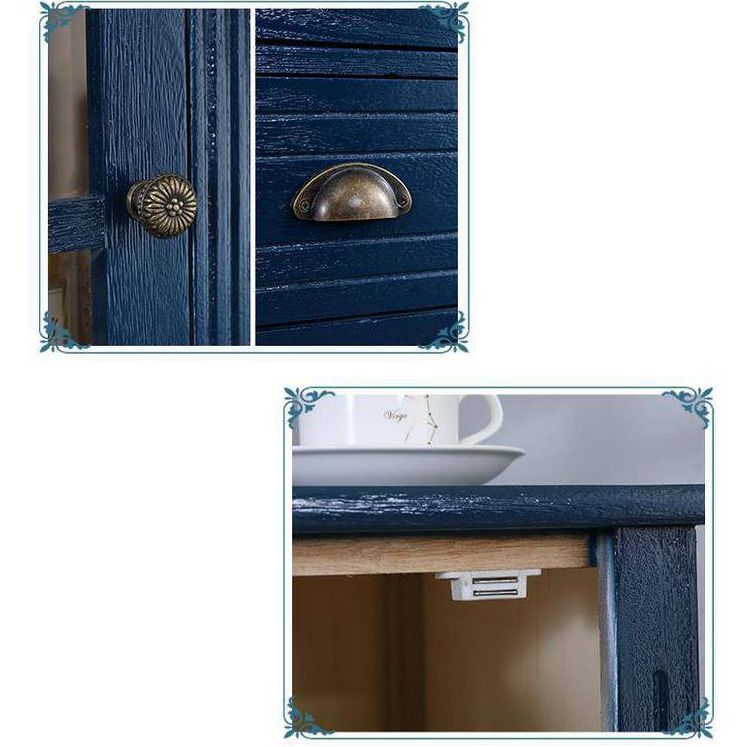 Armoire d'accent moderne du milieu du siècle avec porte en verre et pattes en bois massif