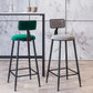 Modern Armless Backrest Counter Stool Iron Cafe Bar Stool with Velvet Cushion and Pedal Clearhalo 'Bar Furniture' 'Bar Stools' 'bar_stools' 'furn' 'furn_bar_stools' 'furniture_bar_stools' 'Kitchen & Dining Furniture' 'kitchen&dining_furn' 'kitchen' 'kitchen_furn' Furniture' 1200x1200_a0262f16-876b-49c8-be9f-0d8ffc2a1d50