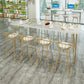 Glam Style Bar Table Set 1/5/9 Pieces Solid Wood Counter Table Set for Indoor Clearhalo 'Bar Furniture' 'furn' 'furn_home_bar_bar_sets' 'Furniture' 'Home Bars & Bar Sets' 'home_bar_bar_sets' 'Kitchen & Dining Furniture' 1200x1200_a026be33-26da-4ba5-9312-604fbdc5b69b