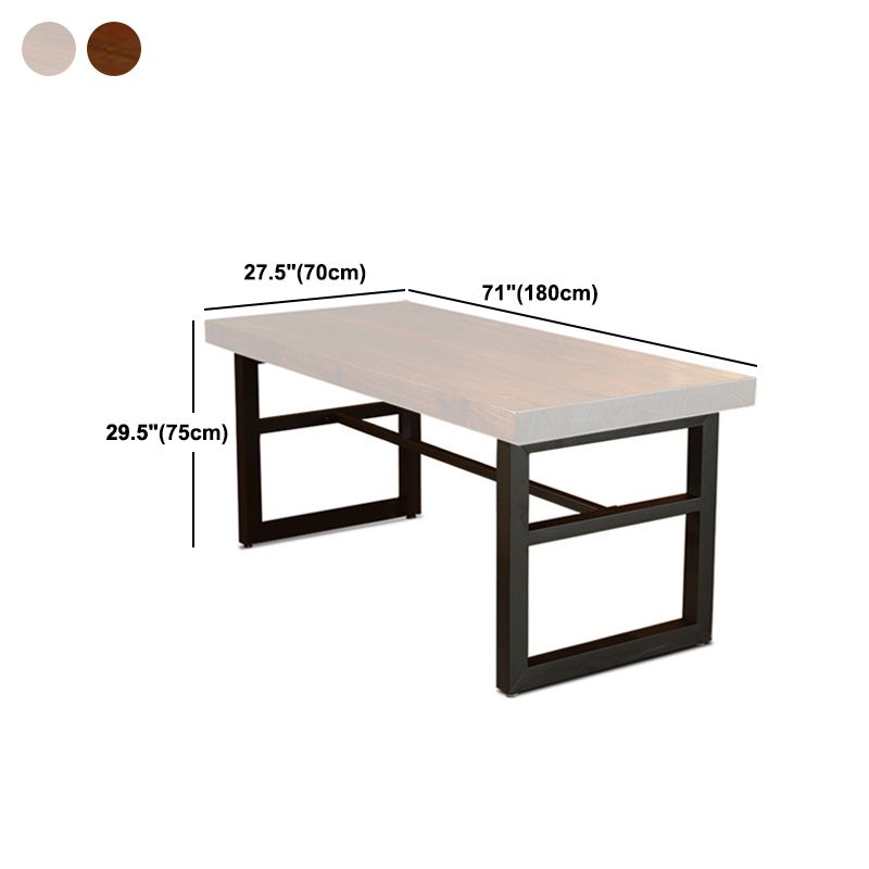 Tavolo da pranzo superiore in legno tavolo rettangolo industriale con base a slitta