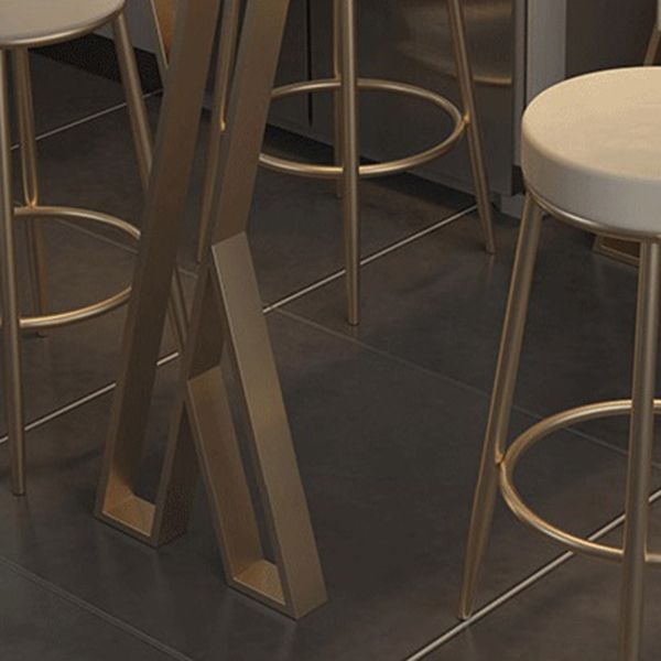 Tavolo da tavolo da bar tradizionale in pietra tradizionale tavolo da bar di lusso con doppio piedistallo