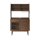 Moderne pino da pino da pino porte in vetro a buffet per sala da pranzo