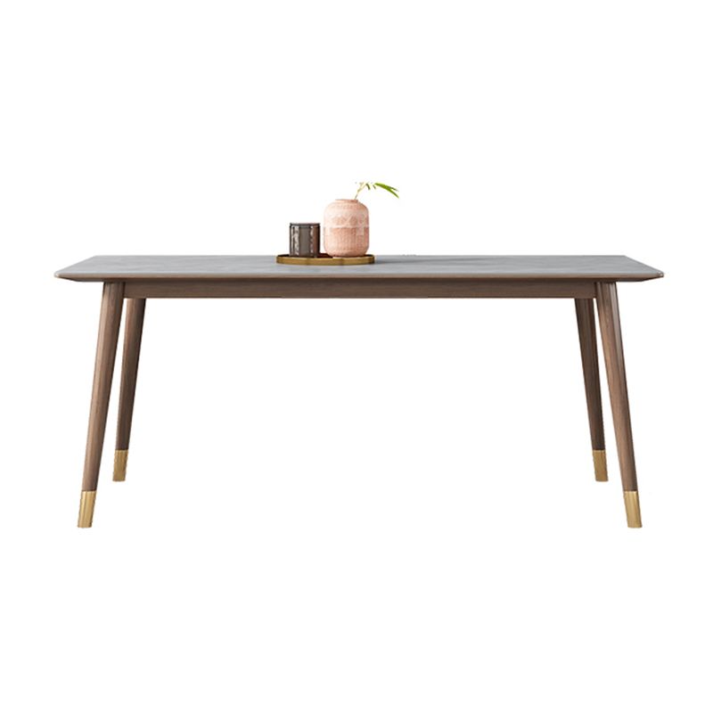 Mid-Century Kitchen Grey Dining Table Rectangle Sintered Stone Dining Table with 4 Legs Clearhalo ' dining_table' 'Dining Tables & Seating' 'Dining Tables' 'furn' 'furn_dining_table' 'Furniture' 'furniture_dining_table' 'Kitchen & Dining Furniture' 'kitchen&dining_furn' 'kitchen' 'kitchen_dining_table' 1200x1200_a02dd8bf-ee6a-414e-a026-ff354e80e8f4