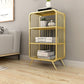 Glam Fermed Shelf Bibling Bookcase Metal Book Shelf pour salle d'étude