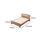 Panel de nogal escandinavo rectangular con marco de cama de cabecera
