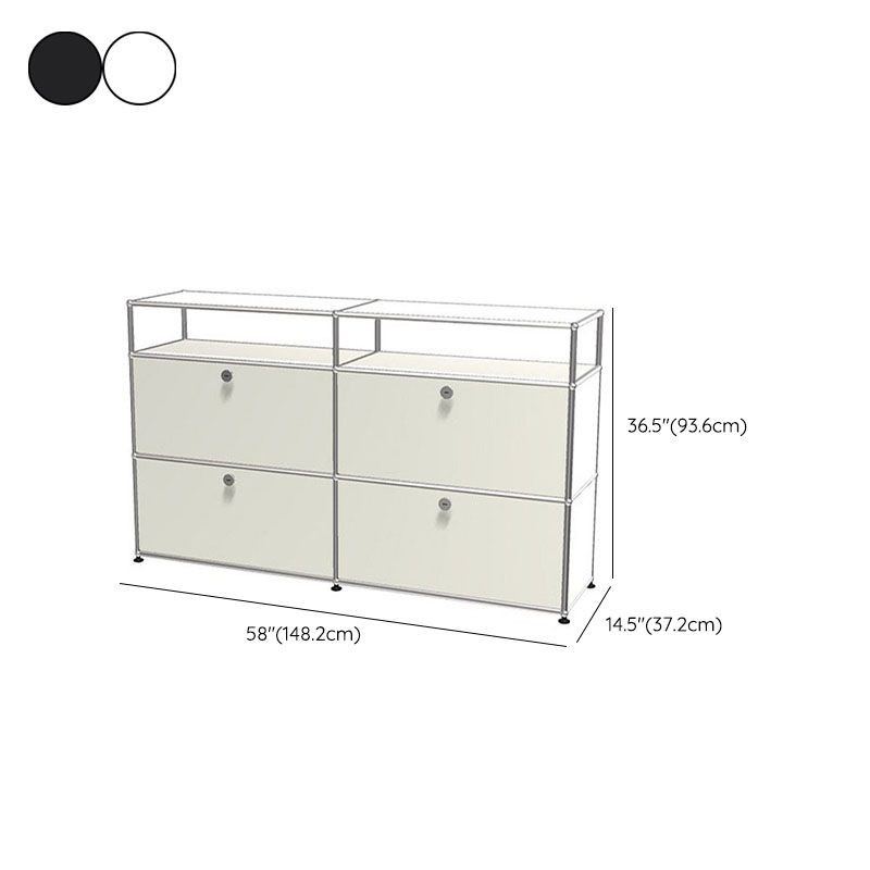 Moderno server da pranzo in metallo server con porte per soggiorno