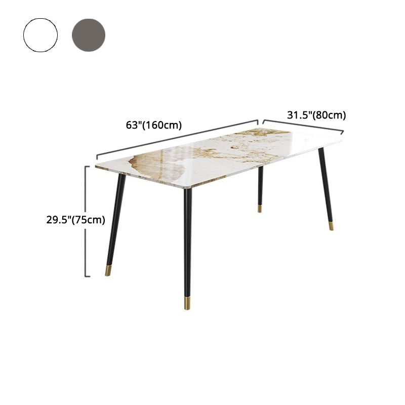 1/4/7 Pieces Stone Table with Leather Chairs Scandinavian Dining Table Set Clearhalo 'Dining Room Sets' 'Dining Tables & Seating' 'dining_room_set' 'furn' 'furn_dining_room_set' 'Furniture' 'furniture_dining_room_set' 'Kitchen & Dining Furniture' 'kitchen&dining_furn' 'kitchen' 1200x1200_a031b234-fbd4-4378-939e-0250f9a8a3e1