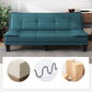 30.7" H Faux Leather Biscuit Back Armless Convertible Sleeper Sofa