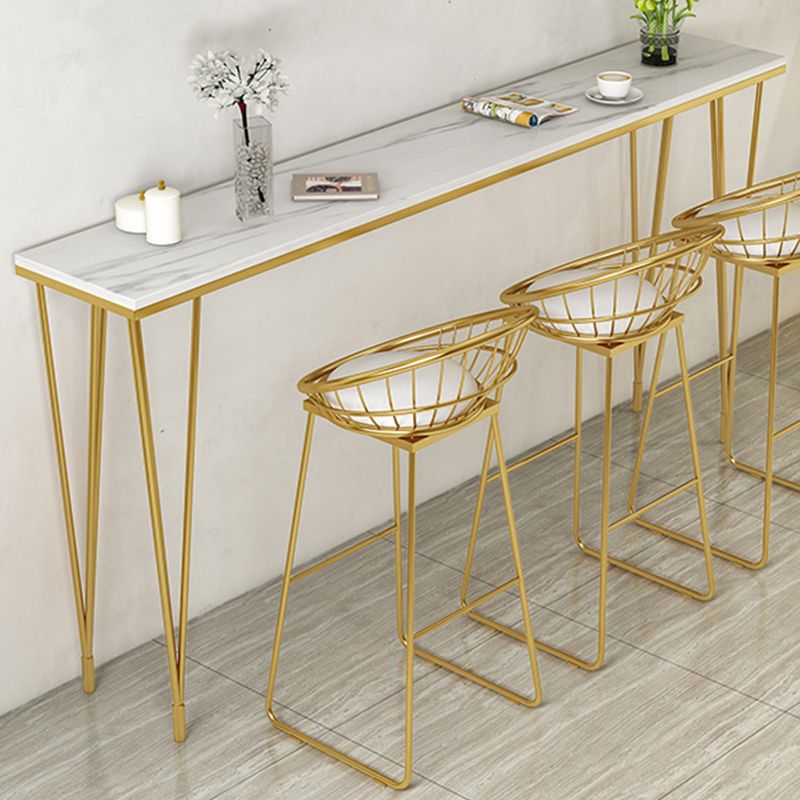 Stone Top Bistro Table Modern Style Bistro Bar Table with Four Legs Clearhalo 'Bar Furniture' 'Bar Tables' 'bar_tables' 'furn' 'furn_bar_tables' 'Furniture' 'Kitchen & Dining Furniture' 1200x1200_a0355187-19d4-4de2-83fd-d7f841166256