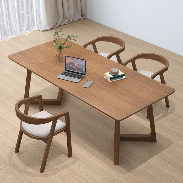 Base d'écriture en bois massif contemporain Base de traîneau 29.53 "Bureau de bureau de haut