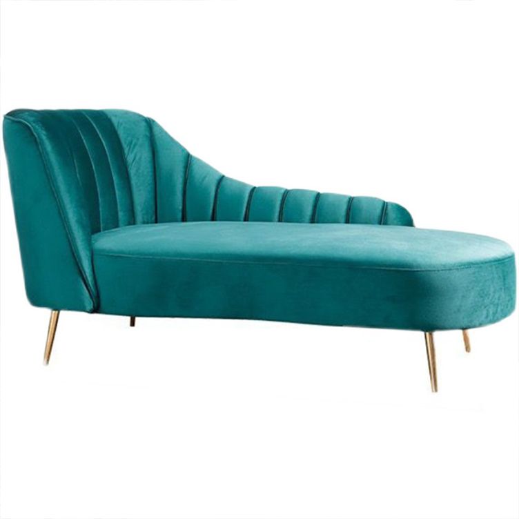 Glam Style Upholstered Cushioned Velvet Rolled Arms Chaise Lounge Clearhalo 'Chairs & Seating' 'Chaise Lounge' 'chaise_lounge' 'furn' 'furn_chaise_lounge' 'Furniture' 'Living Room Furniture' 1200x1200_a0368705-3eb2-4139-b522-161885c1a6d1