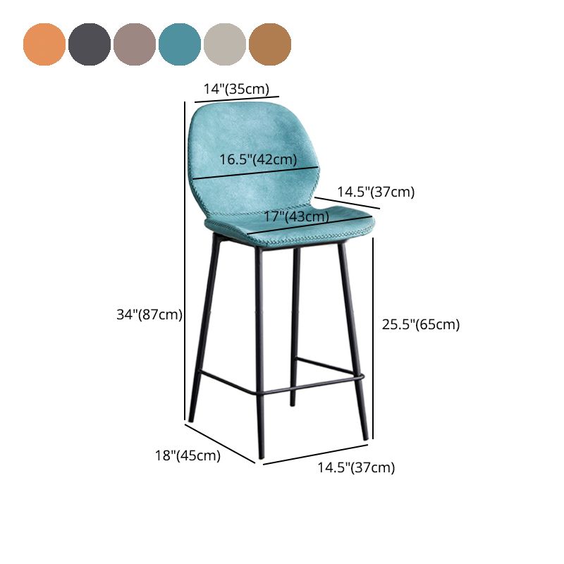 Modern Style Iron Bar Stool with Footrest Low Back Simple Bar Stool Clearhalo 'Bar Furniture' 'Bar Stools' 'bar_stools' 'furn' 'furn_bar_stools' 'furniture_bar_stools' 'Kitchen & Dining Furniture' 'kitchen&dining_furn' 'kitchen' 'kitchen_furn' Furniture' 1200x1200_a0386451-507b-441c-81ee-8feba7d3dc0e