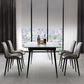 Sintered Stone Dining Table Set 1/5 Pcs Rectangle Dining Table with Armless Chairs