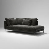 Noir contemporain avec bras chaise outrière en bois haut les bras pour le salon de la chambre