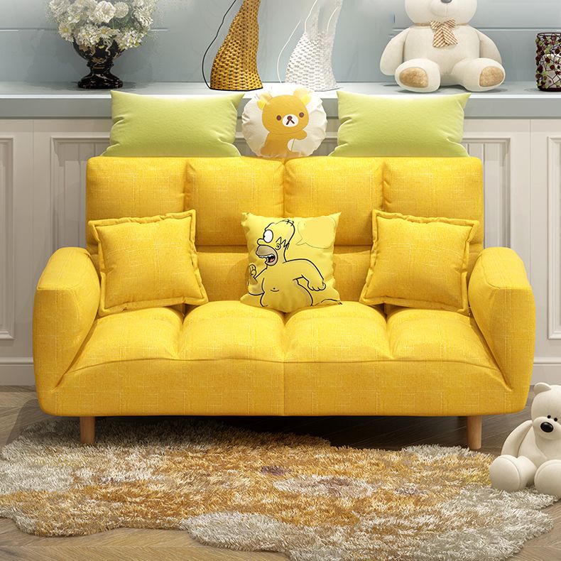 Linnen eigentijdse vierkante arm verstelbare sofa cabriolet bank voor woonkamer