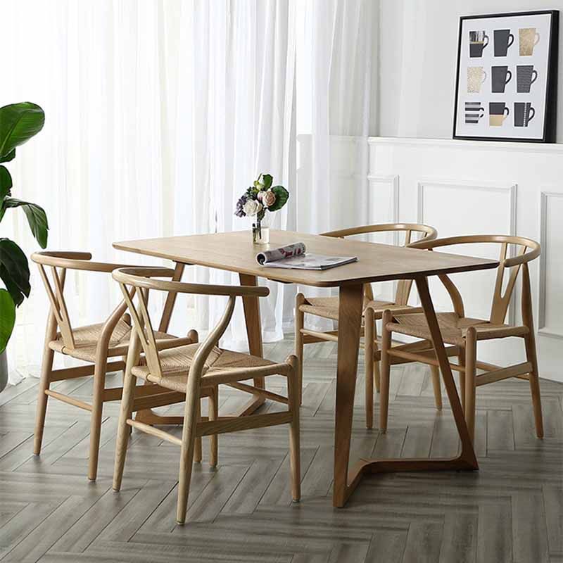 Contemporary Restaurant Wishbone Arm Chair Natural Solid Wood Dining Chair Clearhalo ' kitchen&dining_furn' 'Dining Chairs' 'Dining Tables & Seating' 'dining_chair' 'furn' 'furn_dining_chair' 'Furniture' 'furniture_dining_chair' 'Kitchen & Dining Furniture' 'kitchen' 1200x1200_a03c3c70-ee54-455d-a152-4ecb4cd2e842