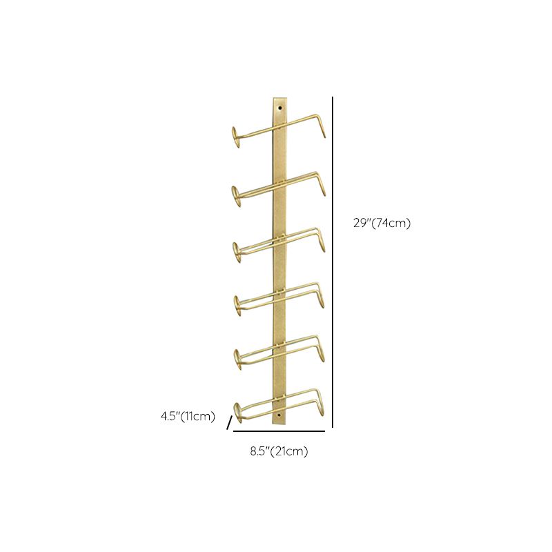 Porta bottiglia in metallo a parete glam a parete in metallo in oro