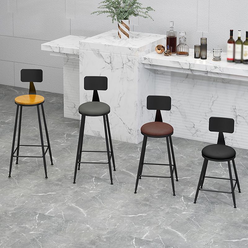 Nordic Iron Low Back Barstool Simple Indoor Tall Stool for Indoor Clearhalo 'Bar Furniture' 'Bar Stools' 'bar_stools' 'furn' 'furn_bar_stools' 'furniture_bar_stools' 'Kitchen & Dining Furniture' 'kitchen&dining_furn' 'kitchen' 'kitchen_furn' Furniture' 1200x1200_a03d52ed-26ff-4ec5-858c-b22ff2e496e2