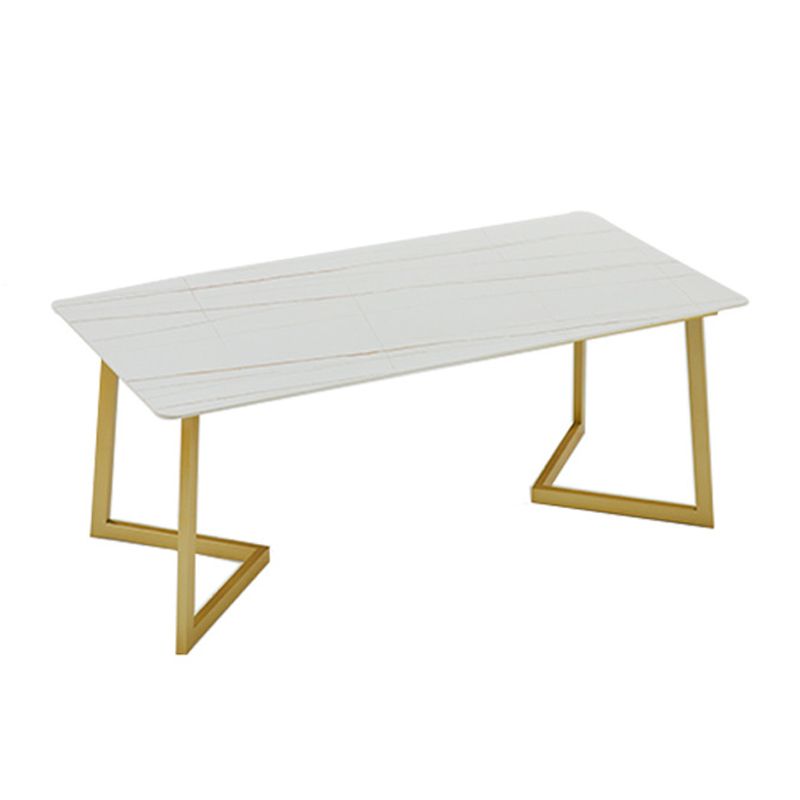 Hochglänzender weißer Esstisch Set 1/4/5/7 Stücke Glam