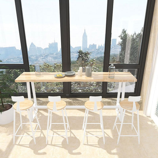 Wood Rectangle Top Counter Table 42-inch Height Contemporary Bar Table Clearhalo 'Bar Furniture' 'Bar Tables' 'bar_tables' 'furn' 'furn_bar_tables' 'Furniture' 'furniture_bar_tables' 'Kitchen & Dining Furniture' 1200x1200_a03f619d-8478-4a67-8fbc-b1b604782f40