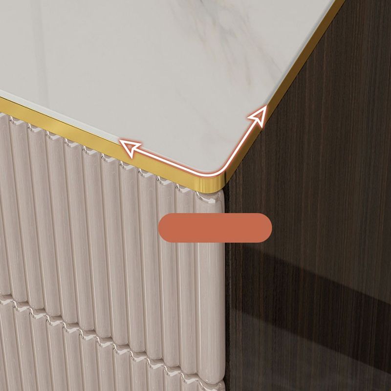 Classic Glam tosser de almacenamiento de madera con 6 cajones