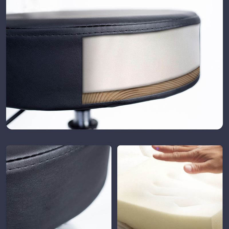 Modern Rotatable Counter Stool Adjustable Steel Bar Stool with Leather Cushion Clearhalo 'Bar Furniture' 'Bar Stools' 'bar_stools' 'furn' 'furn_bar_stools' 'furniture_bar_stools' 'Kitchen & Dining Furniture' 'kitchen&dining_furn' 'kitchen' 'kitchen_furn' Furniture' 1200x1200_a04263d3-911b-4fd0-bbb2-5185cfa05eac