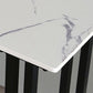 Glam Rectangle Bar Table Set 1/2/3/4 Pieces Faux Marble Pub Set for Dining Room Clearhalo 'Bar Furniture' 'furn' 'furn_home_bar_bar_sets' 'Furniture' 'Home Bars & Bar Sets' 'home_bar_bar_sets' 'Kitchen & Dining Furniture' 1200x1200_a044b019-0986-4ef3-8241-3a1781395bd4