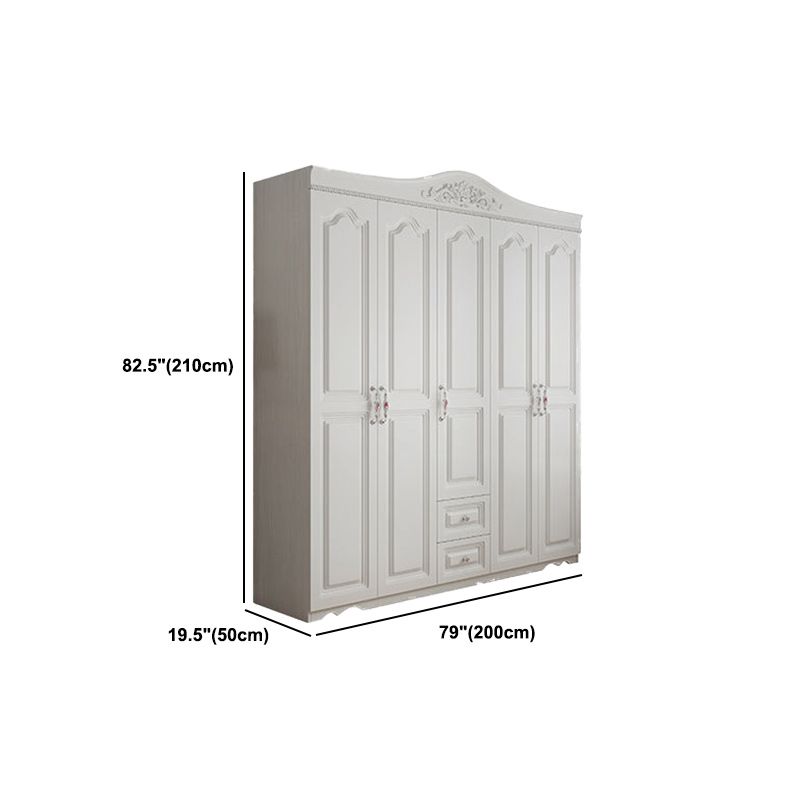 White French Country Wardrobe Armoire Engineered Wood Wardrobe Clearhalo 'Armoires & Wardrobes' 'armoires_wardrobes' 'Bedroom Furniture' 'furn' 'furn_armoires_wardrobes' 'Furniture' 1200x1200_a04591ac-7ff9-4a1f-b630-854df72fbf65