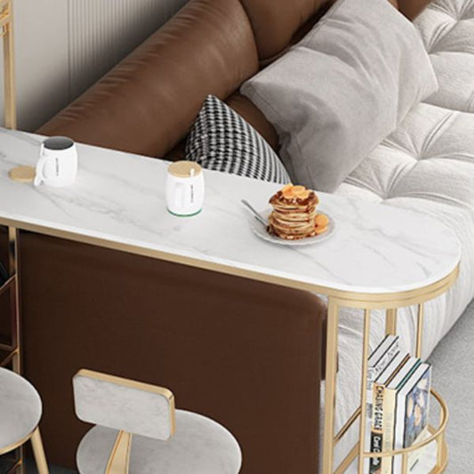 Eisenspeicher -Basis -Bar -Tisch moderner Freiform -Bar -Tisch mit Weinglashaltern