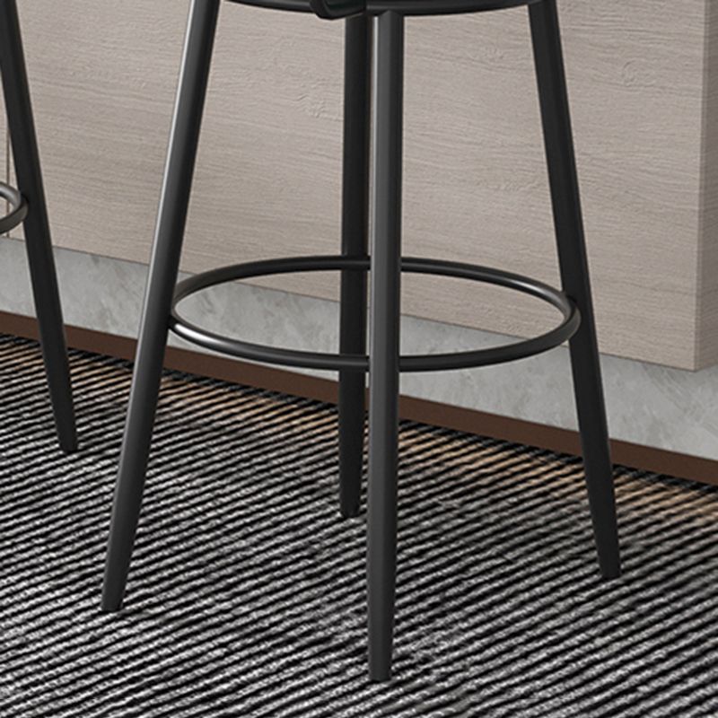 Sgabello con banco in pelle in vetro in metallo contemporaneo in finitura con finitura opaca per interno